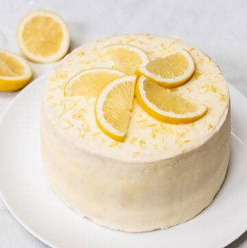 Gluten Free Lemon Cake with Lemon Curd & Buttercream - Blue Sky Eating