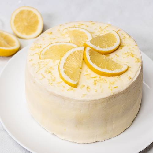 Gluten Free Lemon Cake with Lemon Curd & Buttercream - Blue Sky Eating