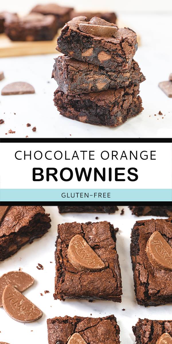 Fudgy Chocolate Orange Brownies Blue Sky Eating