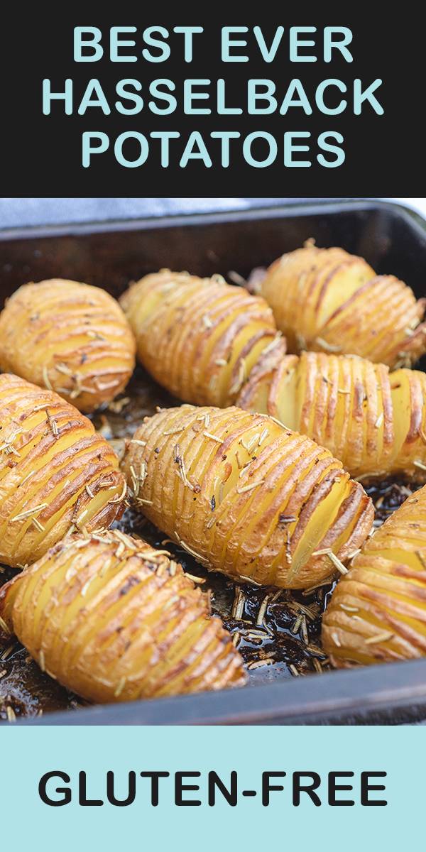 Hasselback Potatoes with Garlic and Rosemary Blue Sky Eating