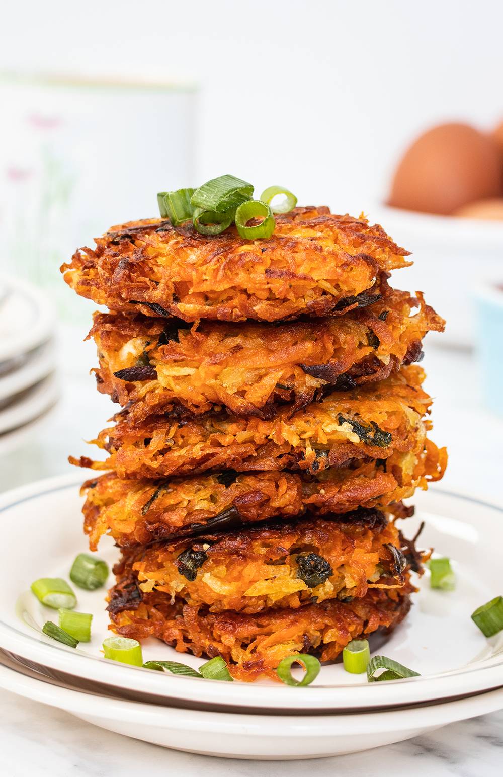 Crispy Sweet Potato Hash Browns - Blue Sky Eating