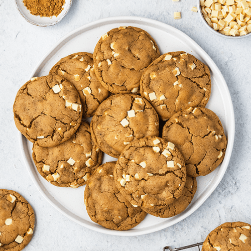 ginger white chocolate chip cookies